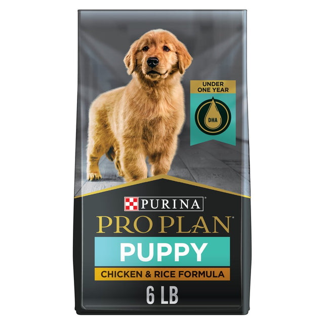 Purina Pro Plan High Protein Dry Puppy Food, Chicken and Rice Formula, 6 Lb. Bag