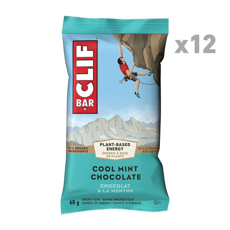 CLIF Cool Mint Chocolate Bar 12 Count, 2.4 OZ