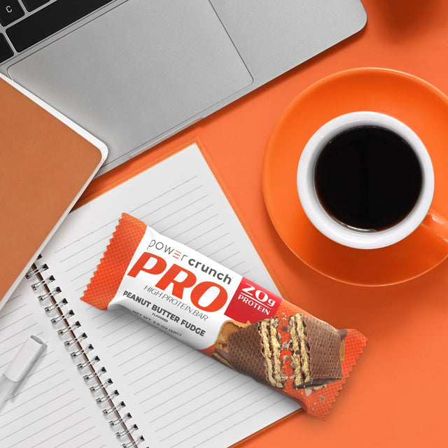 Power Crunch PRO Peanut Butter Fudge High Protein Bar, 20G Protein, 2 Oz, 4 Ct