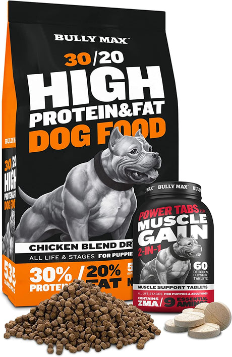 Performance Dog Food 40 Pound Bag Muscle Building Tablets | Combo Pack | All Life Stages for Puppies and Adult Dogs