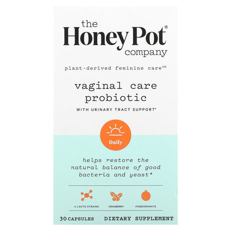 The Honey Pot Company Vaginal Care Probiotic with Urinary Tract Support, 30 Capsules