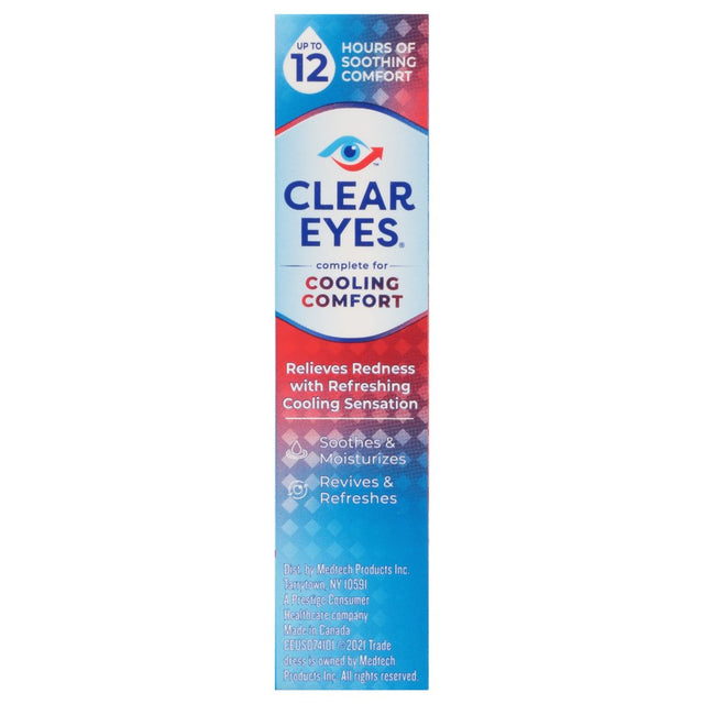 Clear Eyes Cooling Comfort Relief Lubricant Eye Drops, 0.5 Fl Oz