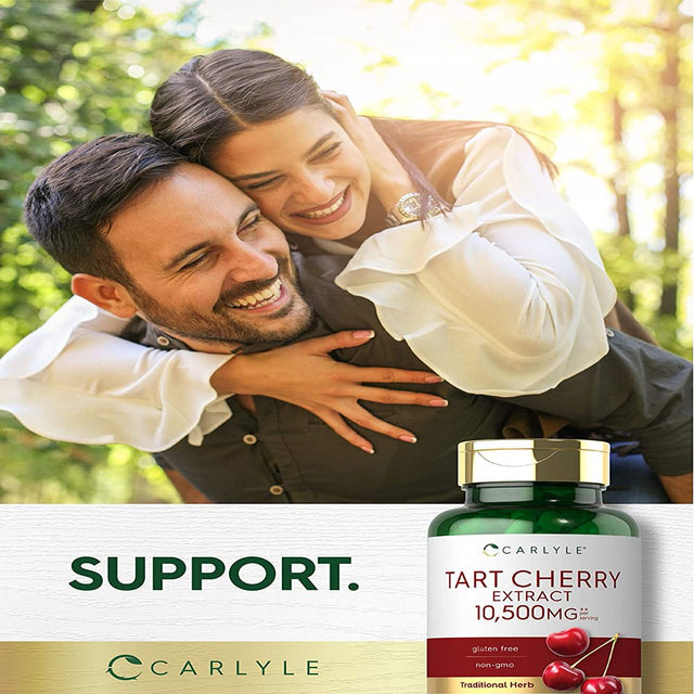 Tart Cherry Capsules | 10,500 Mg | 200 Pills | Non-Gmo, Gluten Free| by Carlyle