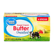 Great Value Sweet Cream Unsalted Butter Sticks, 4 Count,16 Oz