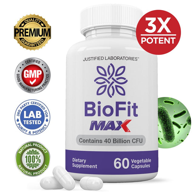 Biofit Max Probiotic 40 Billion CFU Supplement for Men and Women 60 Capsules