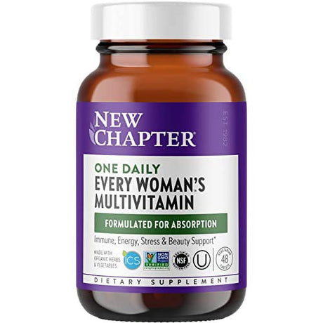 New Chapter Womenâ€™S Multivitamin + Immune Support Every Womanâ€™S One Daily with Fermented Nutrients, 48 Count