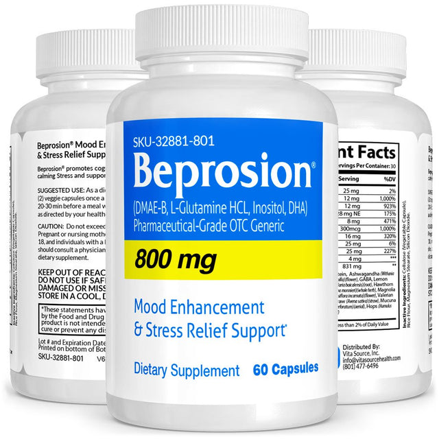 Beprosion Pharmaceutical Grade OTC Stress Relief, Natural Alternative Bupropione, No Side Effects, Vitasource