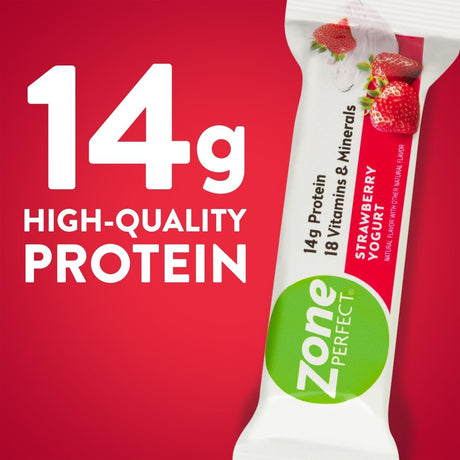 Zoneperfect Protein Bars, Strawberry Yogurt, High Protein, with Vitamins & Minerals (12 Count)