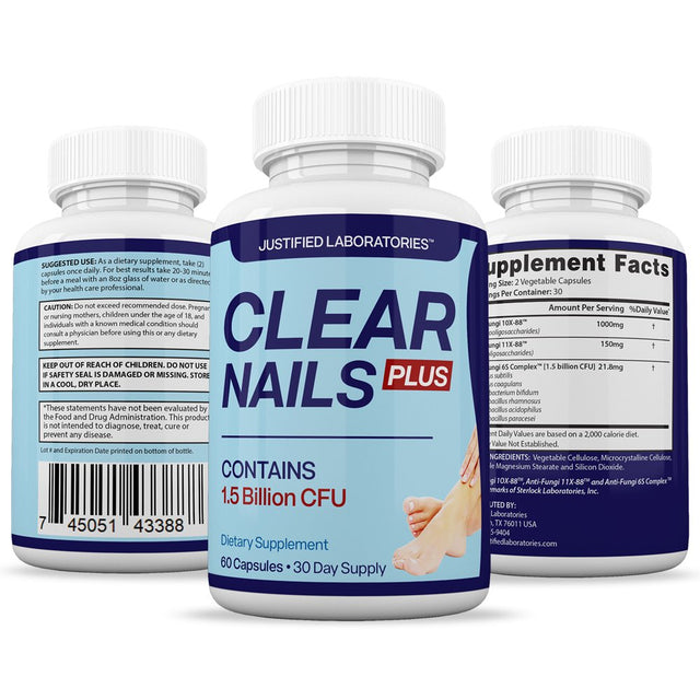 Clear Nails 1.5 Billion CFU Probiotic Nail Support 60 Capsules