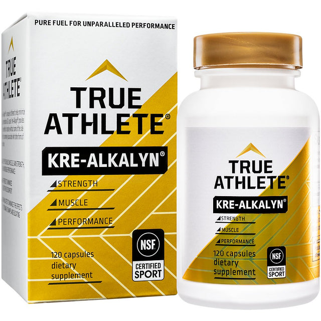 True Athlete Kre Alkalyn 1,500Mg - Helps Build Muscle, Gain Strength & Increase Performance, Buffered Creatine - NSF Certified for Sport (120 Capsules)