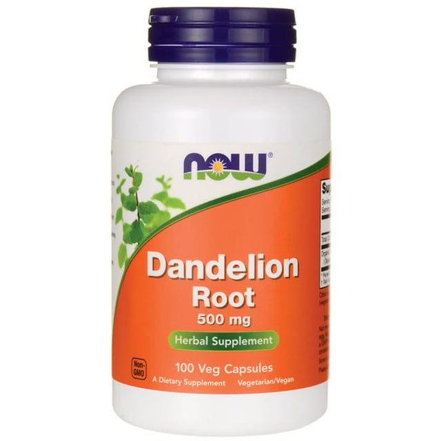 NOW Supplements, Dandelion Root (Taraxacum Officinale) 500 Mg, Herbal Supplement, 100 Veg Capsules