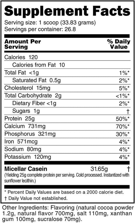 Nutrabio Micellar Casein Protein Powder, 2 Lbs, Dutch Chocolate