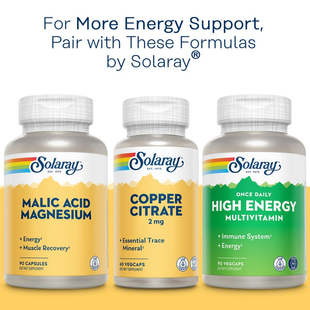 Solaray Vitamin B-Complex, Healthy Energy & Red Blood Cell Formation Support & More, 250 Servings, 250 Vegcaps