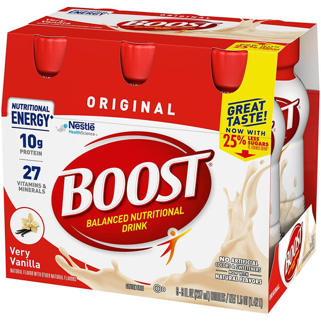 Boost Original Complete Nutritional Drink, Vanilla Delight, 8 Oz, 6-CT (Pack of 1)