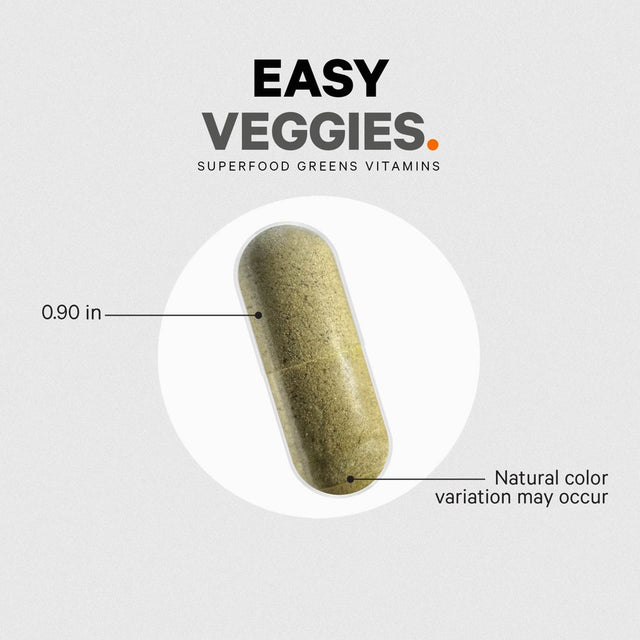 Codeage Instantfood Easy Veggies, Whole Food Greens Vitamins, Vegetables & Minerals Capsule, 90 Ct