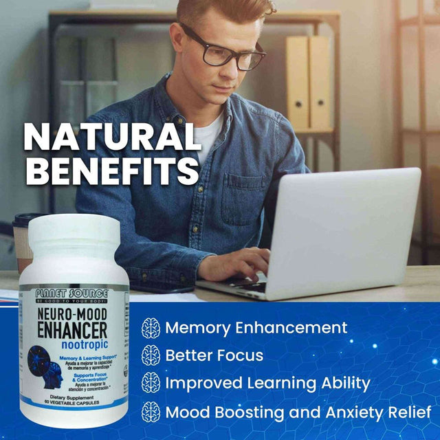 Planet Source Neuro-Mood Enhancer (Nootropic) 60 Caps