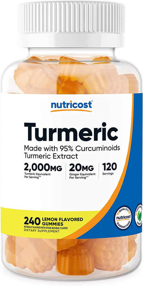 Nutricost Turmeric Gummies (240 Gummies) Supplement, 120 Servings