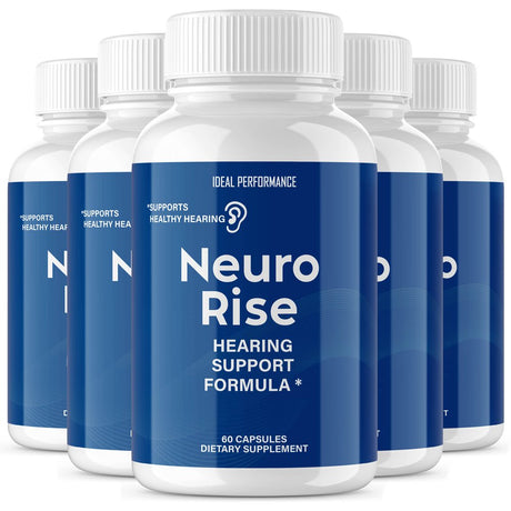 Ideal Performance - Neuro Rise Supplement for Hearing, Tinnitus Support, Including Cilia, 5Pack