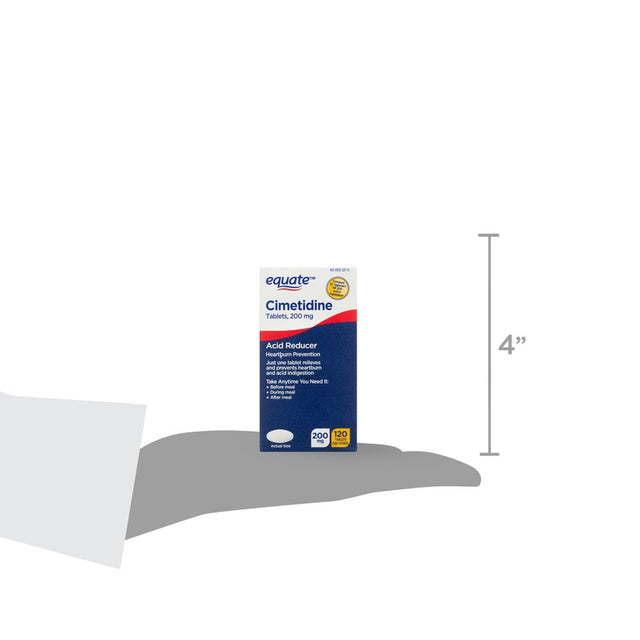 Equate Cimetidine Tablets 200 Mg, Acid Reducer, 120 Ct