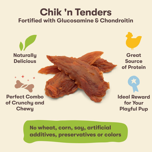 Pet 'N Shape Chik 'N Tenders with Glucosamine and Chondroitin, 16 Oz - Healthy, Protein Rich Treats for Strong Joints in Dogs - Dog Chews