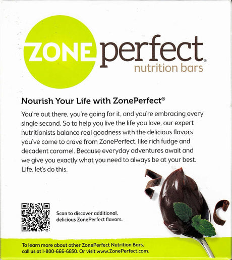 Zone Perfect Nutrition Bar, Chocolate Mint, 1.76 Oz Bar, 10 Count