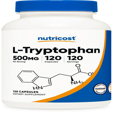 Nutricost L-Tryptophan 500Mg, 120 Capsules, 120 Servings - Health Supplement