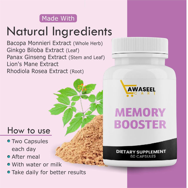 Tawaseel Nootropic Memory and Focus Supplement with Vital Brain Health Vitamins