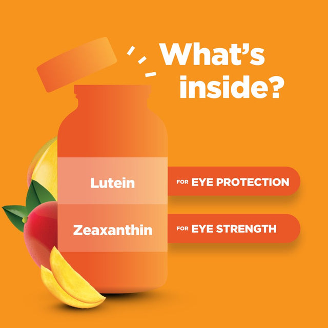 Lutein & Zeaxanthin Eye Vitamins for Kids - Delicious Vegan Eye Health Vitamins Lutein and Zeaxanthin Gummy Vitamins for Kids Eye Care - Lutein Gummies for Vision Clarity and Blue Light Support