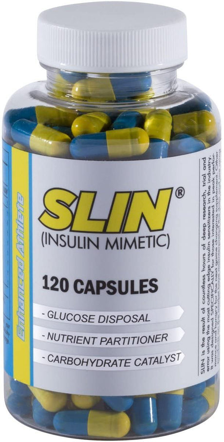 Enhanced Athlete Slin - Carb Blocker, Insulin Mimetic and Nutrient Practitioner to Support Muscle Strength - Promotes Turning Carbohydrates into Muscle - 120 Capsules