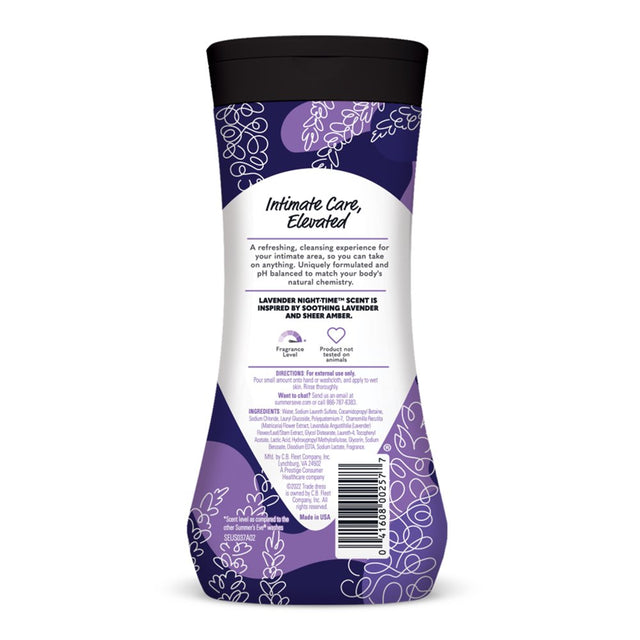 Summer'S Eve Lavender Night-Time Feminine Wash, Removes Odor, Ph Balanced, 12 Fl Oz