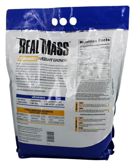 Gaspari Nutrition - Real Mass Advanced Weight Gainer Vanilla Milkshake - 12 Lbs. Formerly Real Mass Probiotic Series