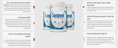 (1 Pack) Sonavel Supplement Pills- for Hearing Support Tinnitus - Premium Formula - White Color Pills and One Size - 60 Capsules