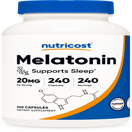Nutricost Melatonin 20Mg, 240 Capsules, Non-Gmo Supplement