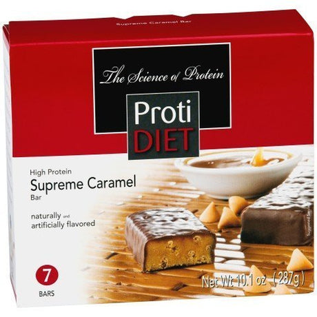 Protidiet Delicious Protein Bar | Nutritious Low Fat & Carb Snack with High Vitamins & Minerals | | Healthy & Energizing Small Meal | Assists in Weight Loss (Supreme Caramel)