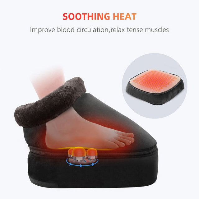 Comfier Shiatsu Foot Massager with Heat Feet Warmer Massage Machine Electric Heating Pad for Back, Gift for Women Men