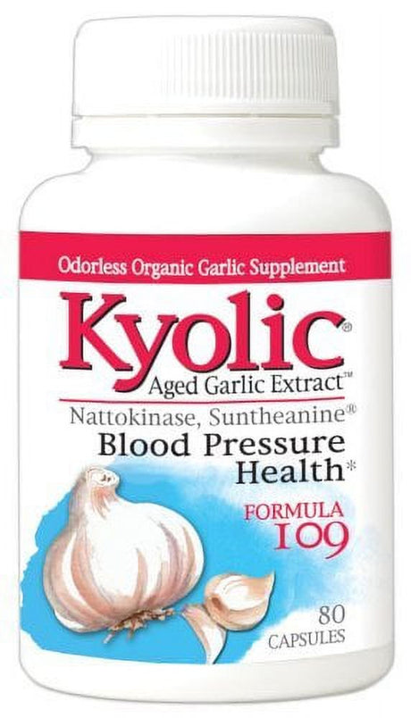 Kyolic Garlic Formula 109 Blood Pressure Health (80 Capsules)