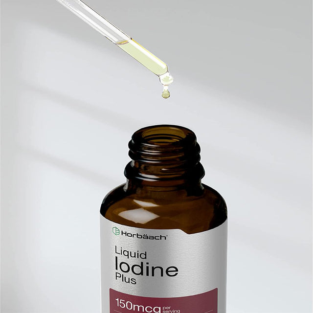 Liquid Iodine Drops | 2 Fl Oz | 150Mcg | Vegetarian Tincture | by Horbaach