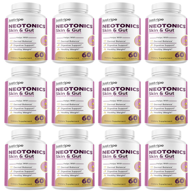 12 Pack Neotonics - Neotonics Skin & Gut Probiotics Supplement Pills