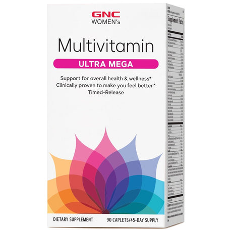 GNC Women'S Ultra Mega Multivitamin | Supports Overall Health and Wellness in Women | Clinically Proven to Make You Feel Better | Timed-Release | 90 Count