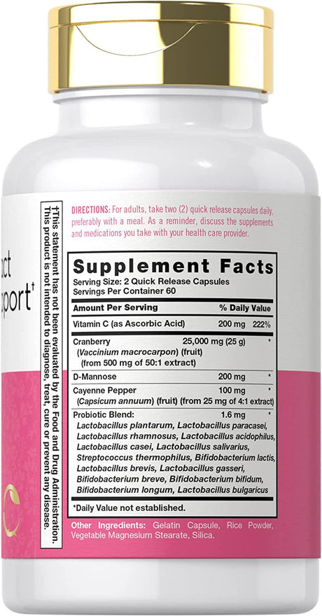 Urinary Tract Health for Women | 120 Capsules | Relief for Women | with D-Mannose, Cranberry Complex & Probiotics | Non-Gmo, Gluten Free | by Carlyle