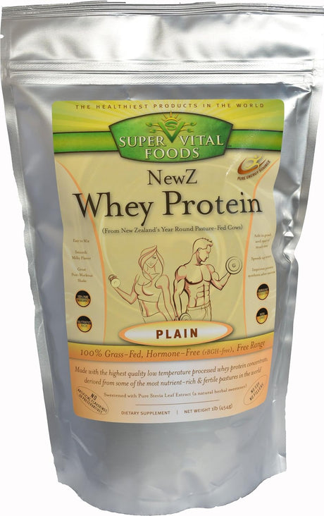 Newz Whey Protein - New Zealand Whey - Low Temperature Processed - 100% Grass Fed - Hormone Free - Soy Free Whey - Original Flavor, 1Lb