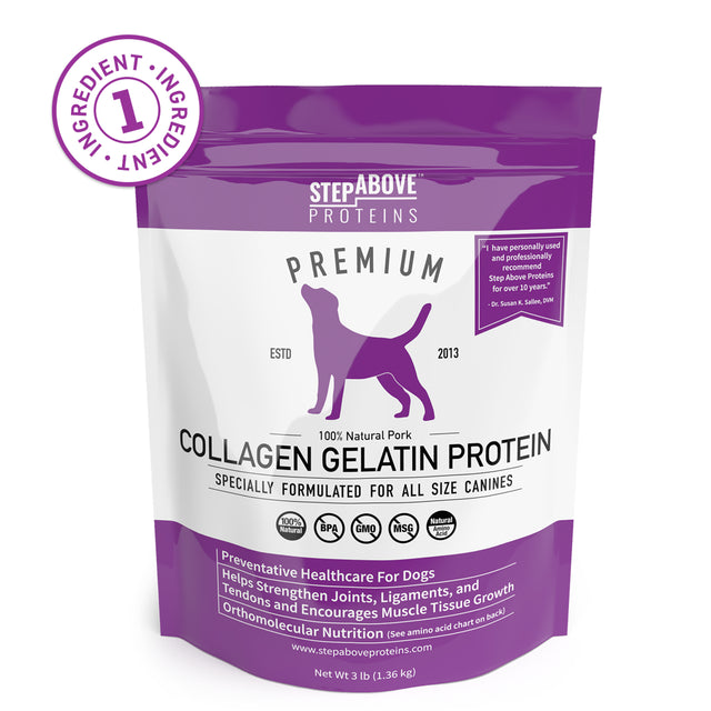 100% Collagen Protein for Dogs | Hip & Joint | Allergy Relief |Digestive Aid | Overall Health | 3 Lb