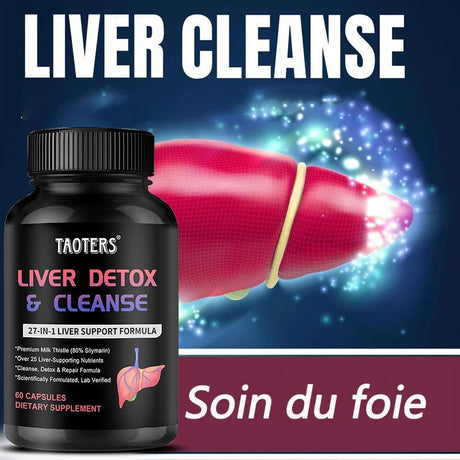 Liver Cleanse Detox & Repair | 25+ Herbs | Premium Liver Health Formula | Liver Support Detox Cleanse Supplement