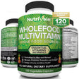 Nutrivein Whole Food Multivitamin - Complete Daily Vitamins for Men and Women - 120 Capsules