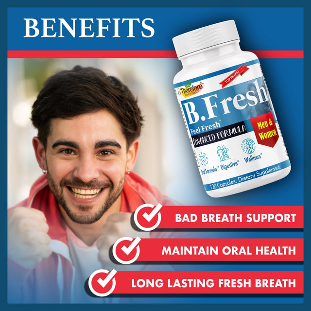 B.Fresh Dental Probiotic Supplements | Dental Probiotic for Bad Breath & Gum Care - 7 Billion CFU- Boosts Oral Health | Fights Bad Breath, Supports Healthy Teeth & Gums | 60 Sugar-Free Capsules