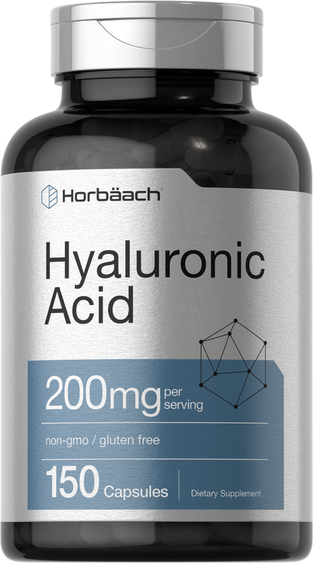 Horbaach Hyaluronic Acid 200 Mg 150 Capsules | Non-Gmo & Gluten Free Supplement