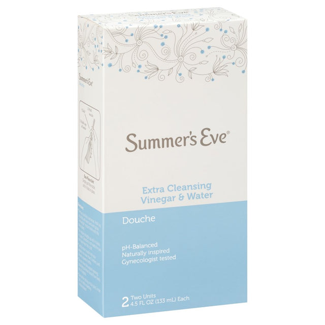 Summer'S Eve Douche, Extra Cleansing Vinegar & Water, 2 Units, 4.5 Oz Each