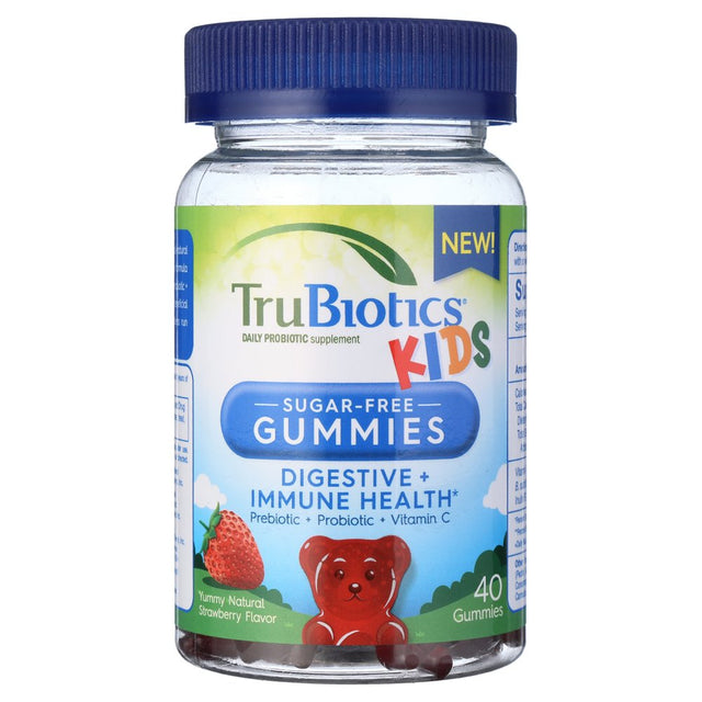 TRUBIOTICS Kids Daily Probiotic Gummies, Digestive & Immune Health, Boys and Girls, 40 Count