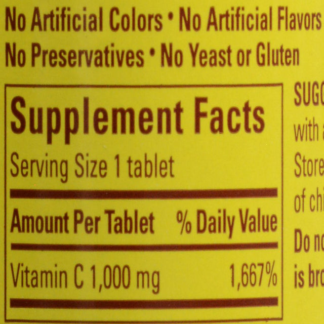 Nature Made Vitamin C 1000 Mg Tablets 100 Ea