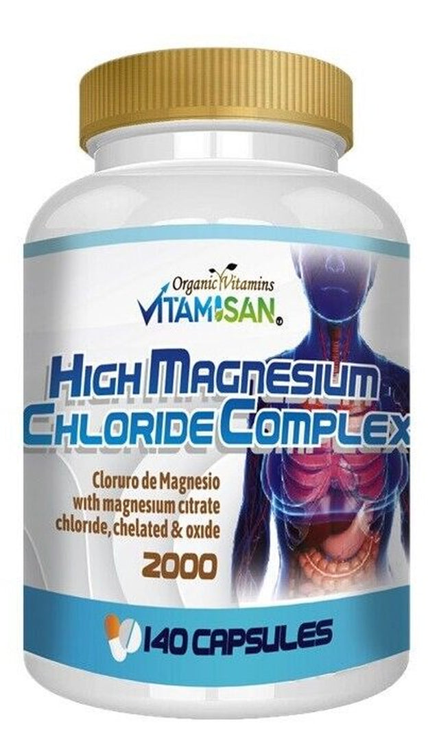 HIGH Cloruro De Magnesium Magnesium Chloride High Absorption 140 Capsules